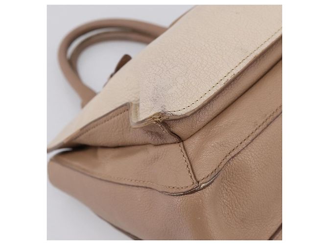 Borsa a mano Miu Miu Madras in pelle beige e oro autentica 207444 D'oro - vista 16