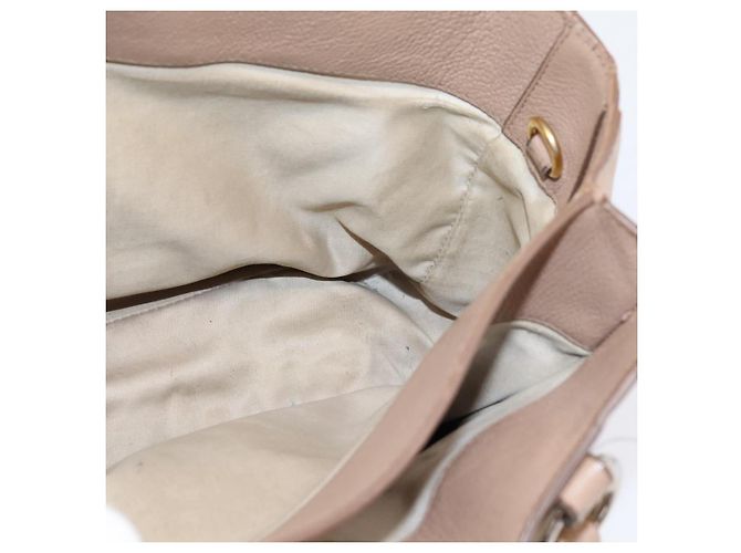 Borsa a mano Miu Miu Madras in pelle beige e oro autentica 207444 D'oro - vista 23