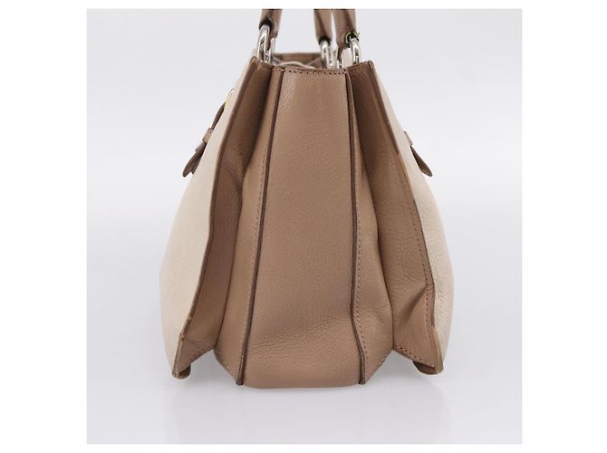 Borsa a mano Miu Miu Madras in pelle beige e oro autentica 207444 D'oro - vista 3