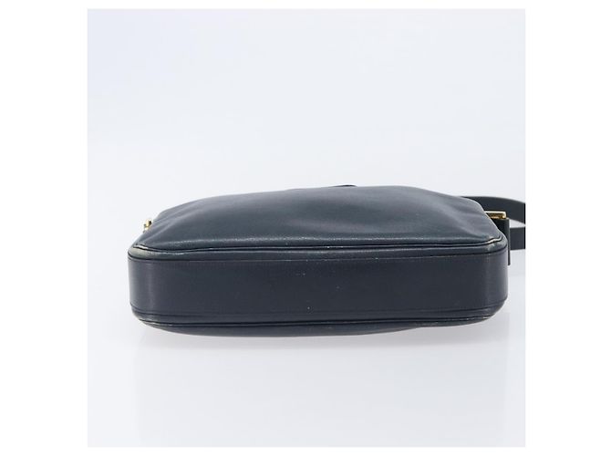 Borsa a Tracolla Christian Dior Pelle Navy Gold Auth 207524 D'oro Blu navy - vista 6