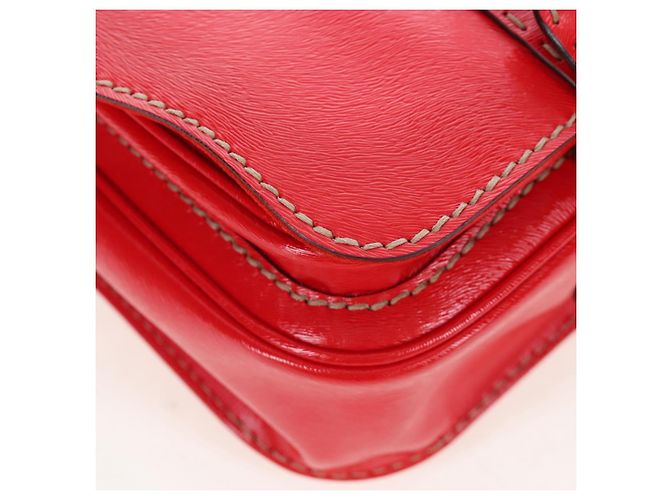 Borsa a mano FENDI in pelle 2way rossa tono oro 8BN199 Auth 206644V - vista 17