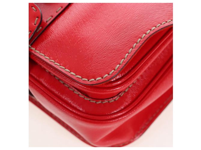 Borsa a mano FENDI in pelle 2way rossa tono oro 8BN199 Auth 206644V - vista 18