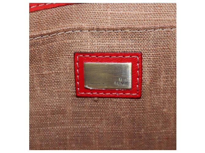 Borsa a mano FENDI in pelle 2way rossa tono oro 8BN199 Auth 206644V - vista 25
