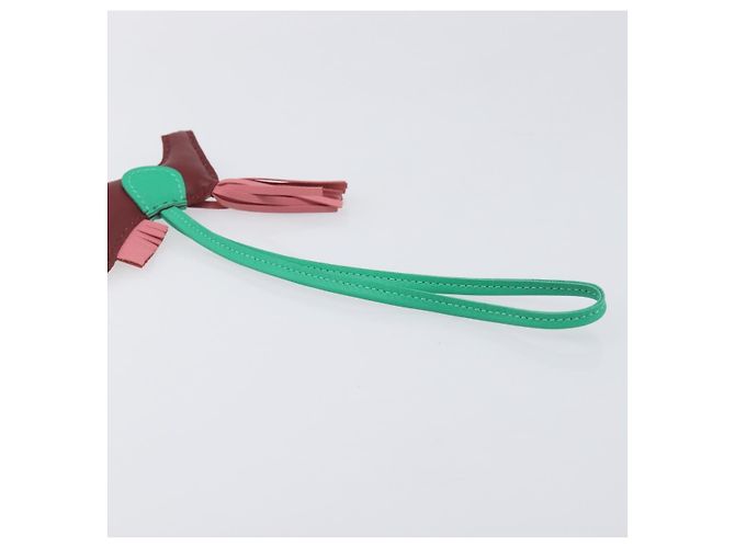Hermès HERMES Rodeo PM Charm Leather Brown Green Auth LN083M Braun Grün - Ansicht 14