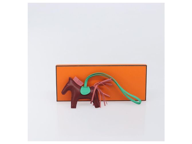 Hermès HERMES Rodeo PM Charm Leather Brown Green Auth LN083M Braun Grün - Ansicht 18