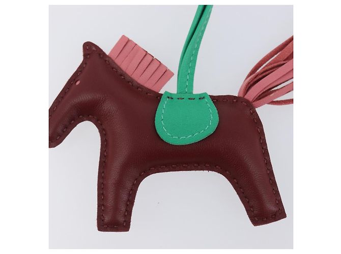 Hermès HERMES Rodeo PM Charm Leather Brown Green Auth LN083M Braun Grün - Ansicht 4