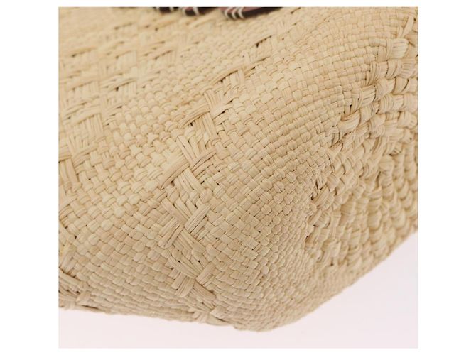 Sac Cabas LOEWE Anagram Raffia Beige Brown Auth ka6529V Marron - vue 10