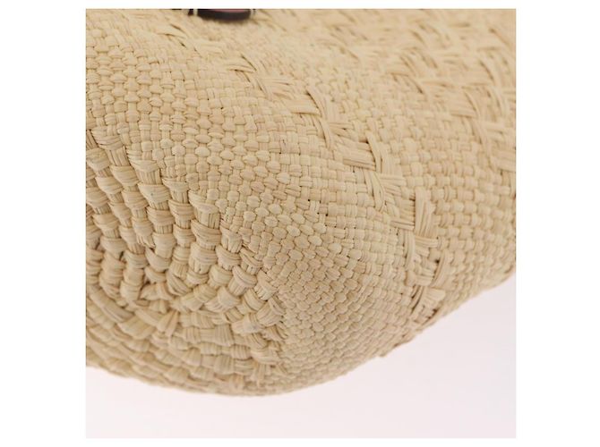 Sac Cabas LOEWE Anagram Raffia Beige Brown Auth ka6529V Marron - vue 16
