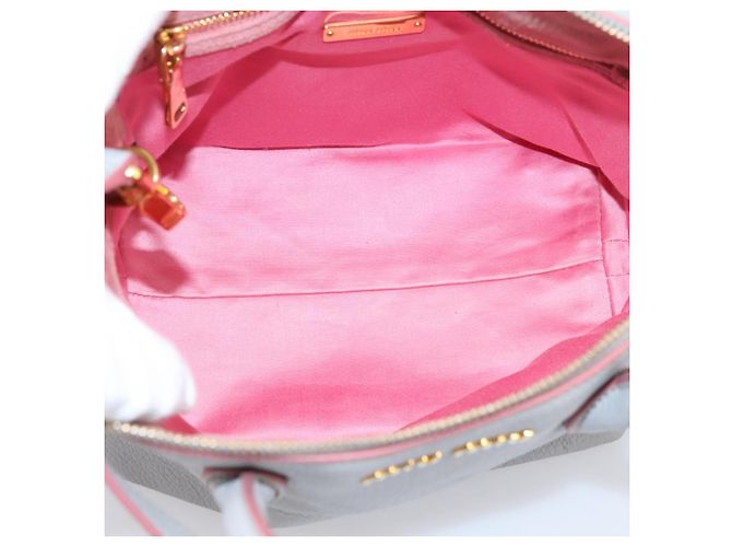 Borsa a mano Miu Miu Madras in pelle 2way Grigio Oro Auth am12683V Marrone D'oro - vista 10