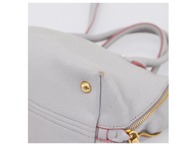 Borsa a mano Miu Miu Madras in pelle 2way Grigio Oro Auth am12683V Marrone D'oro - vista 16