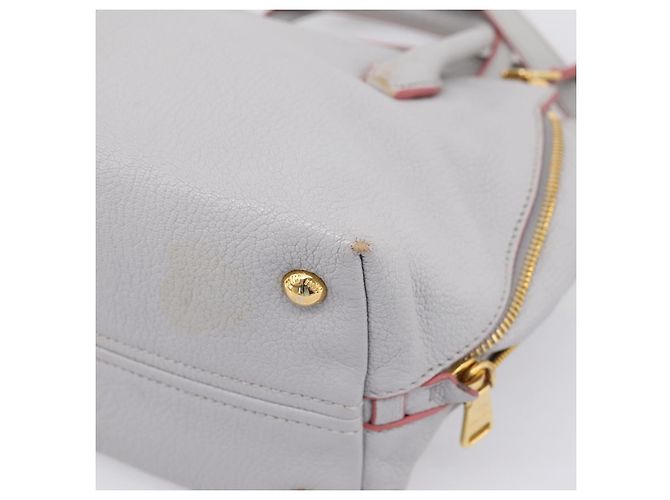 Borsa a mano Miu Miu Madras in pelle 2way Grigio Oro Auth am12683V Marrone D'oro - vista 18