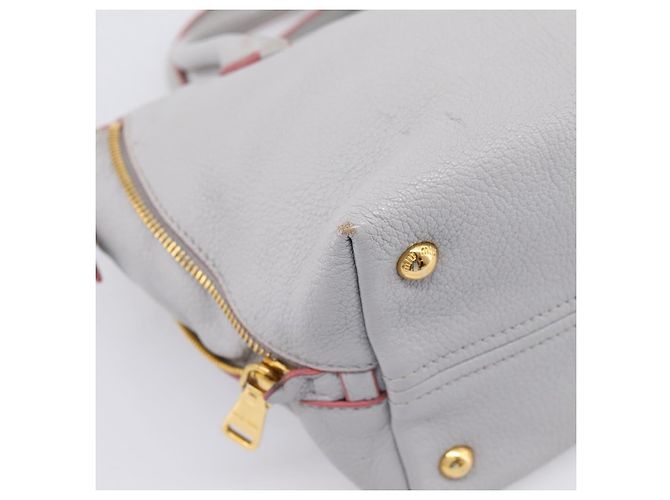 Borsa a mano Miu Miu Madras in pelle 2way Grigio Oro Auth am12683V Marrone D'oro - vista 19