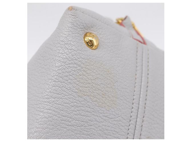 Borsa a mano Miu Miu Madras in pelle 2way Grigio Oro Auth am12683V Marrone D'oro - vista 20