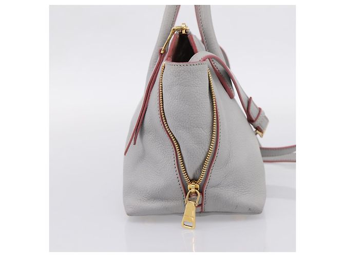 Borsa a mano Miu Miu Madras in pelle 2way Grigio Oro Auth am12683V Marrone D'oro - vista 3