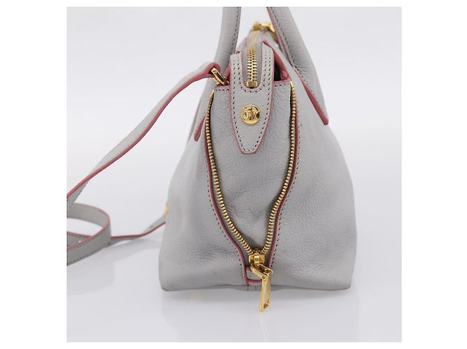 Borsa a mano Miu Miu Madras in pelle 2way Grigio Oro Auth am12683V Marrone D'oro - vista 4