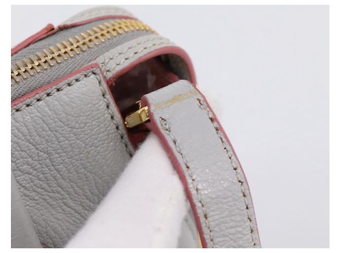 Borsa a mano Miu Miu Madras in pelle 2way Grigio Oro Auth am12683V Marrone D'oro - vista 9