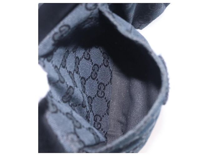 Borsello da vita GUCCI GG Canvas Nero Argento 28566 Auth hk4213V - vista 10