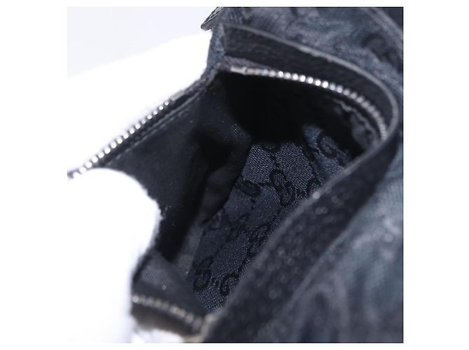 Borsello da vita GUCCI GG Canvas Nero Argento 28566 Auth hk4213V - vista 24