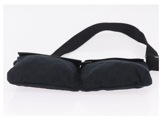Borsello da vita GUCCI GG Canvas Nero Argento 28566 Auth hk4213V - vista 5