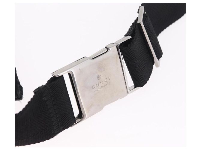 Borsello da vita GUCCI GG Canvas Nero Argento 28566 Auth hk4213V - vista 8