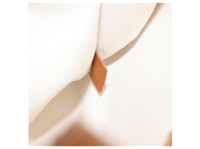 Céline CELINE Mini Vertical Cabas Handtasche Canvas 2way White Gold Auth BA15762M Weiß Golden - Ansicht 11