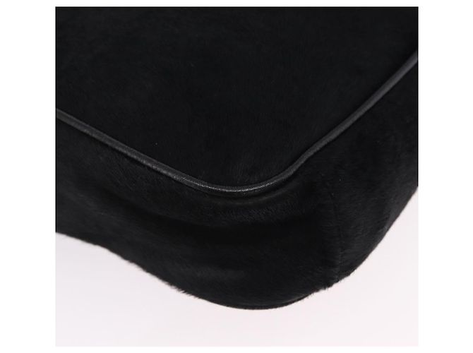 Borsa Tote FENDI Harako Leather Black Silver Auth 206741V Nero Argento - vista 18