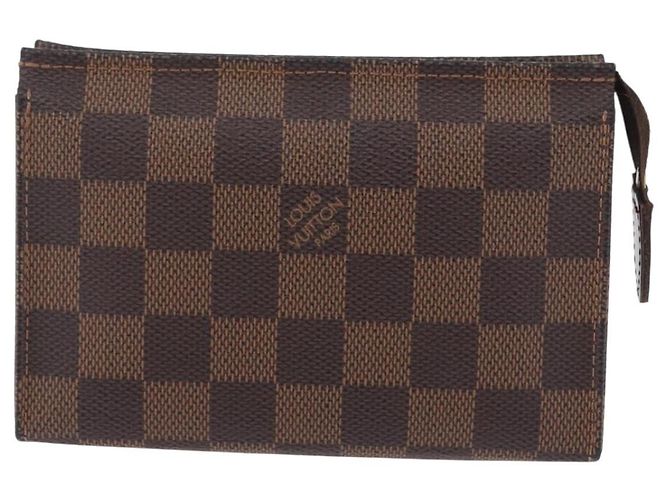 LOUIS VUITTON Damier Ebene Poche Toilette 15 Pouch N47548 LV Auth 167755M - vista 13