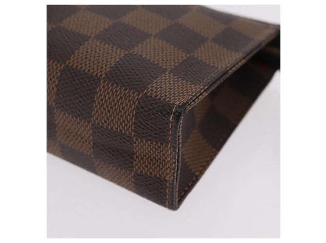 LOUIS VUITTON Damier Ebene Poche Toilette 15 Pouch N47548 LV Auth 167755M - vista 14