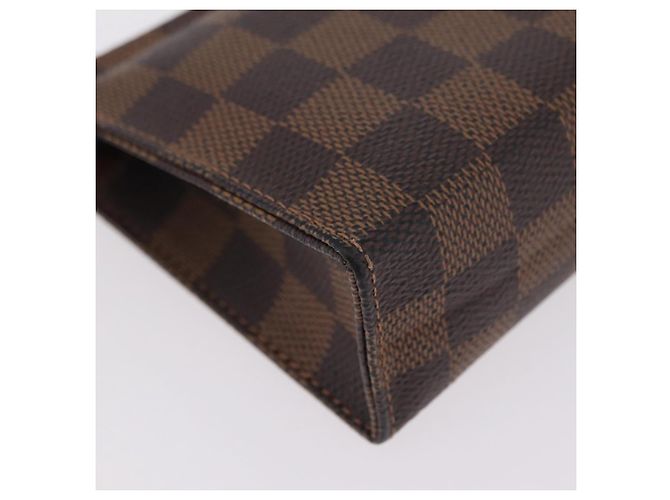 LOUIS VUITTON Damier Ebene Poche Toilette 15 Pouch N47548 LV Auth 167755M - vista 15