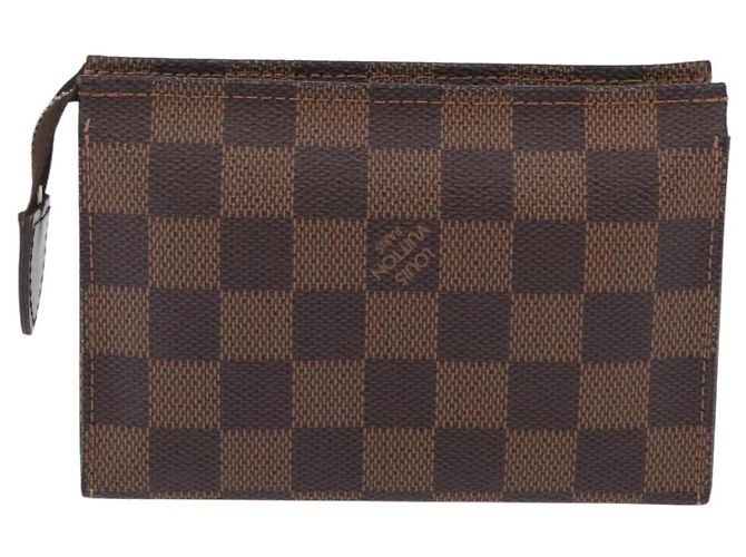 LOUIS VUITTON Damier Ebene Poche Toilette 15 Pouch N47548 LV Auth 167755M - vista 2