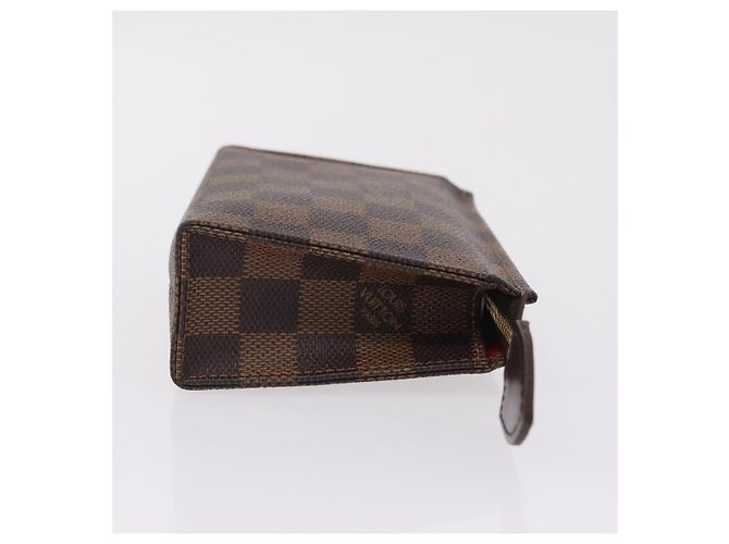 LOUIS VUITTON Damier Ebene Poche Toilette 15 Pouch N47548 LV Auth 167755M - vista 3