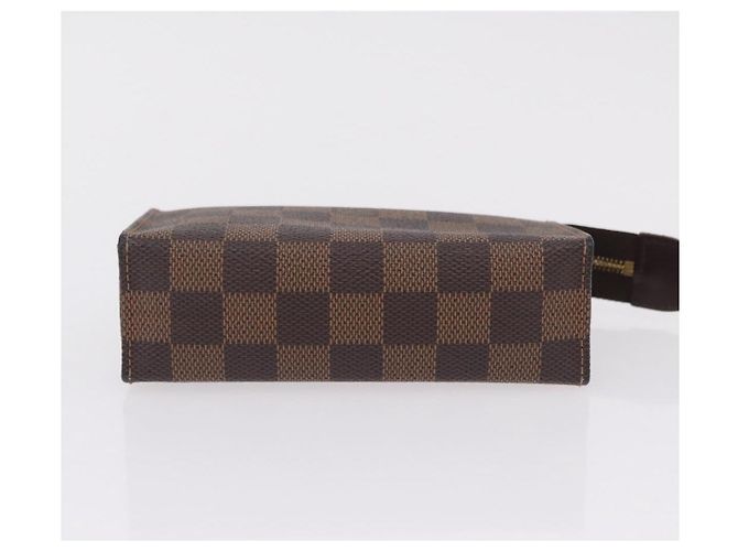 LOUIS VUITTON Damier Ebene Poche Toilette 15 Pouch N47548 LV Auth 167755M - vista 6