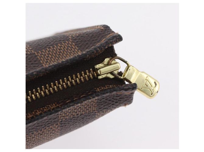 LOUIS VUITTON Damier Ebene Poche Toilette 15 Pouch N47548 LV Auth 167755M - vista 9