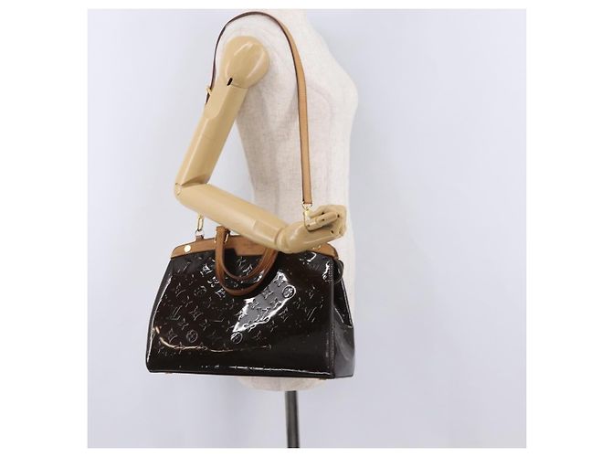 LOUIS VUITTON Monogram Vernis Blair MM Hand Bag Amarante M91619 LV Auth BA16111 Bordeaux - Ansicht 34
