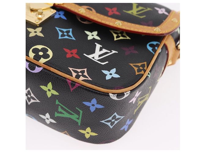 LOUIS VUITTON Monogram Multicolor Sologne Shoulder Bag Black M92639 Auth ka6471V Noir - vue 17