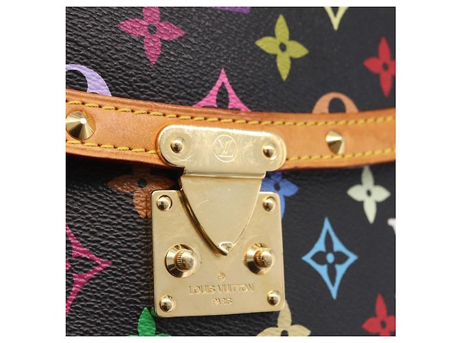 LOUIS VUITTON Monogram Multicolor Sologne Shoulder Bag Black M92639 Auth ka6471V Noir - vue 22