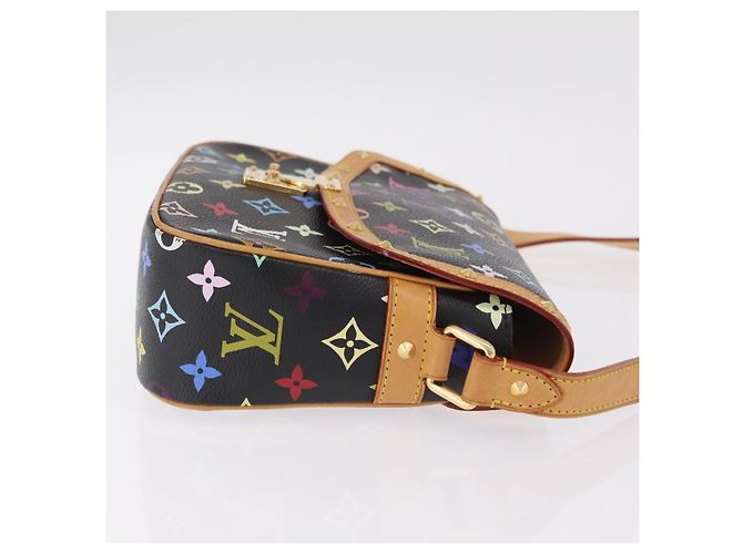 LOUIS VUITTON Monogram Multicolor Sologne Shoulder Bag Black M92639 Auth ka6471V Noir - vue 3