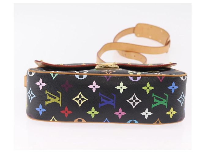 LOUIS VUITTON Monogram Multicolor Sologne Shoulder Bag Black M92639 Auth ka6471V Noir - vue 6