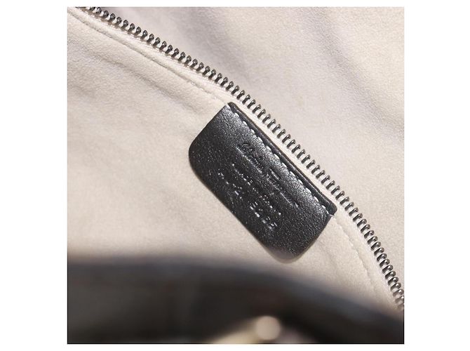 Borsa Salvatore Ferragamo Gancini effetto coccodrillo Silver Gold Auth 205427A Argento D'oro - vista 12