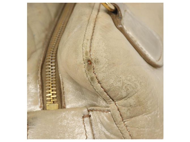 Borsa a mano Miu Miu in pelle oro autentica 205996 D'oro - vista 10