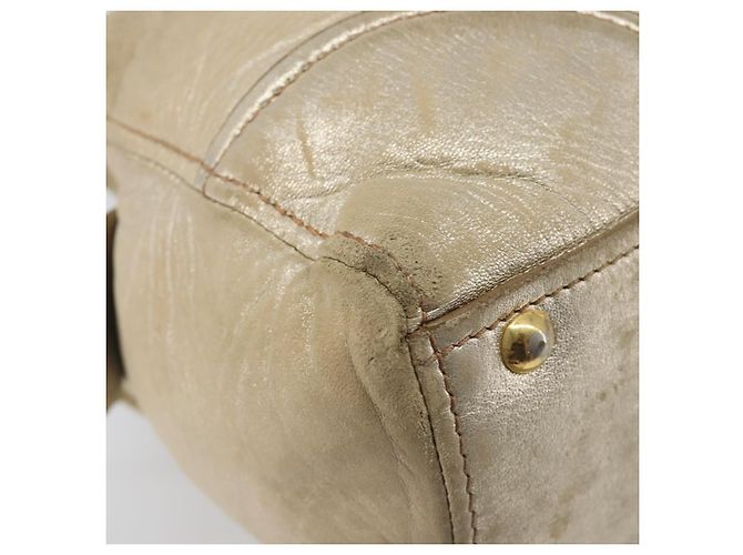 Borsa a mano Miu Miu in pelle oro autentica 205996 D'oro - vista 18