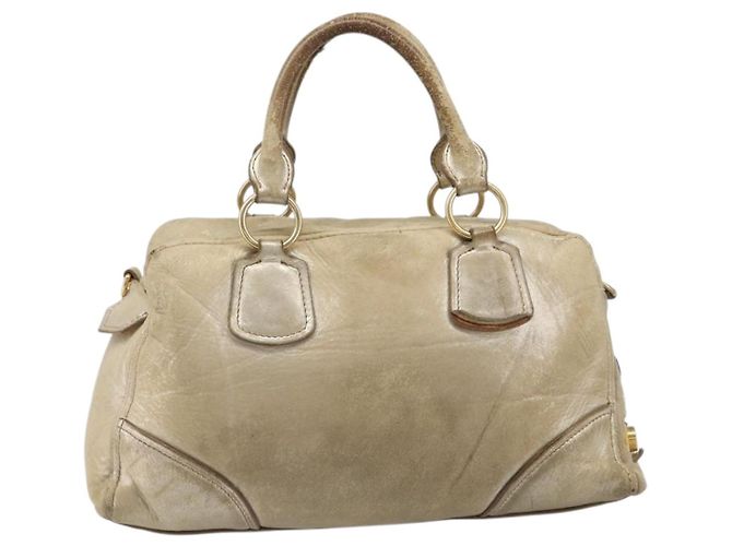 Borsa a mano Miu Miu in pelle oro autentica 205996 D'oro - vista 2