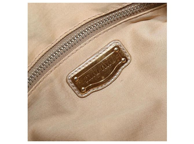 Borsa a mano Miu Miu in pelle oro autentica 205996 D'oro - vista 24