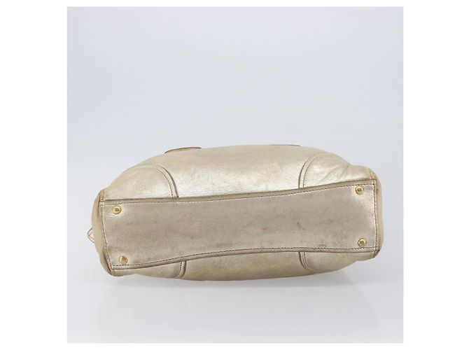 Borsa a mano Miu Miu in pelle oro autentica 205996 D'oro - vista 5