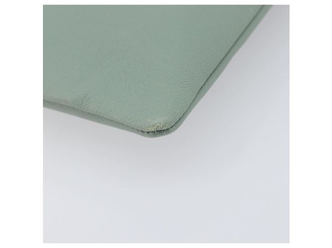 Céline Borsa a pochette CELINE in pelle Verde Oro Auth 205304A D'oro - vista 14
