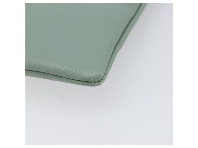 Céline Borsa a pochette CELINE in pelle Verde Oro Auth 205304A D'oro - vista 15