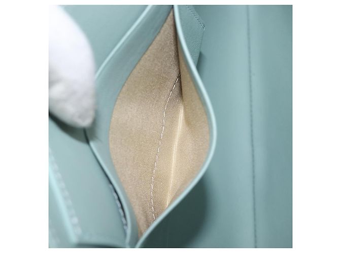 Céline Borsa a pochette CELINE in pelle Verde Oro Auth 205304A D'oro - vista 19