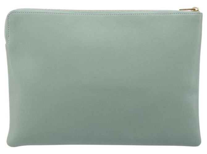 Céline Borsa a pochette CELINE in pelle Verde Oro Auth 205304A D'oro - vista 2
