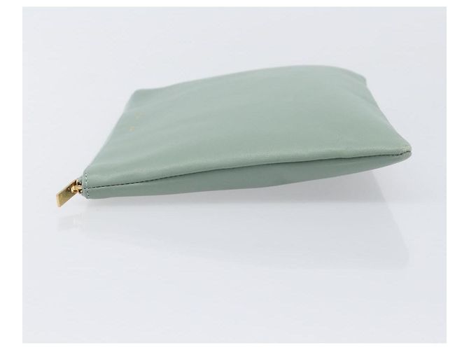 Céline Borsa a pochette CELINE in pelle Verde Oro Auth 205304A D'oro - vista 4