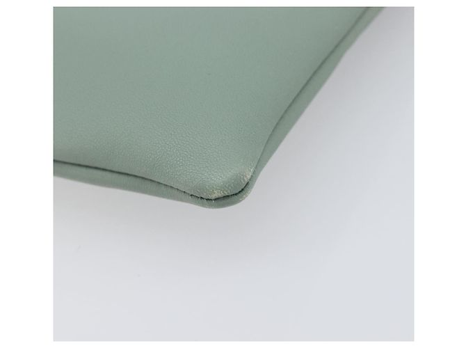 Céline Borsa a pochette CELINE in pelle Verde Oro Auth 205304A D'oro - vista 7